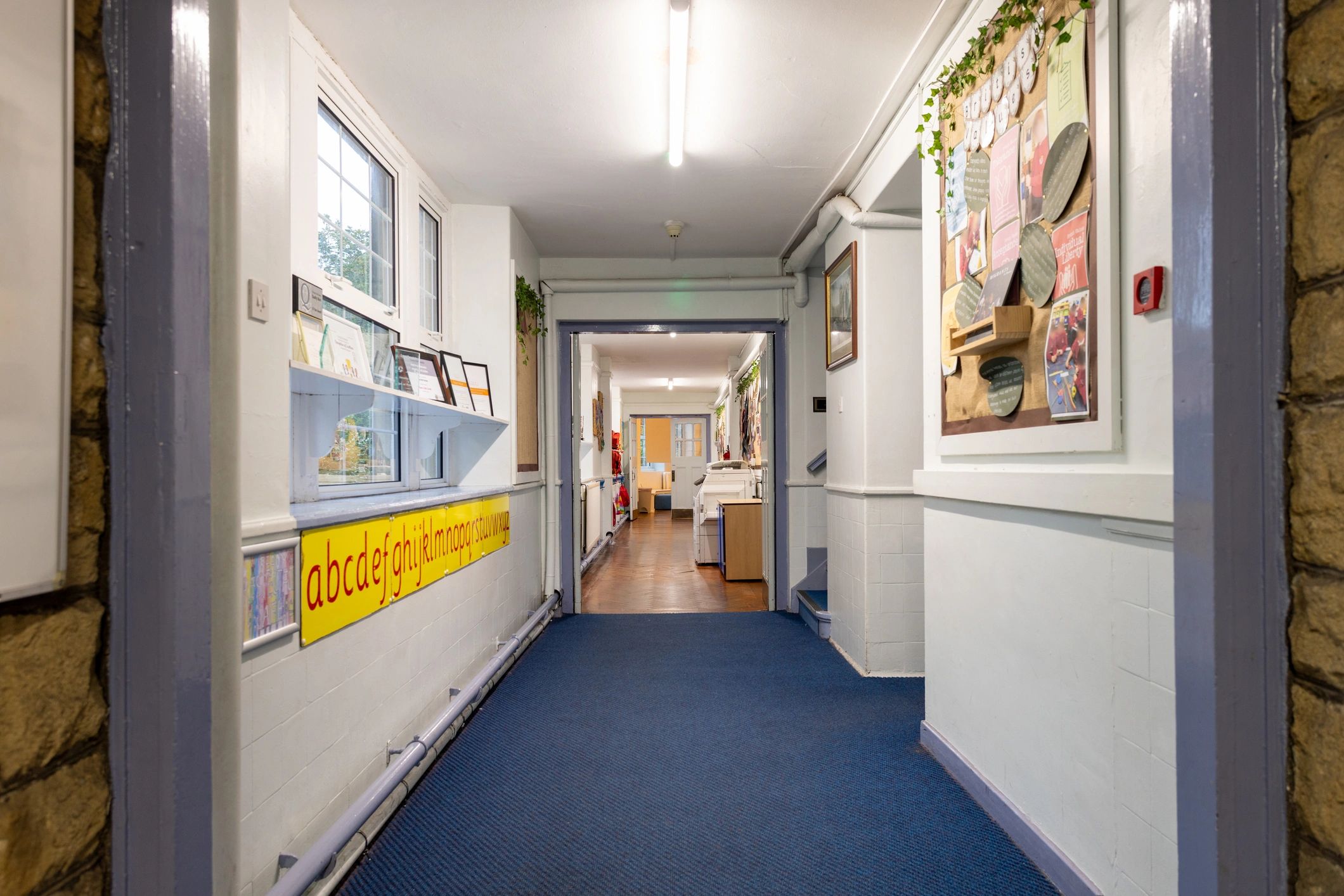 Soft hallway lighting for safer nighttime walking