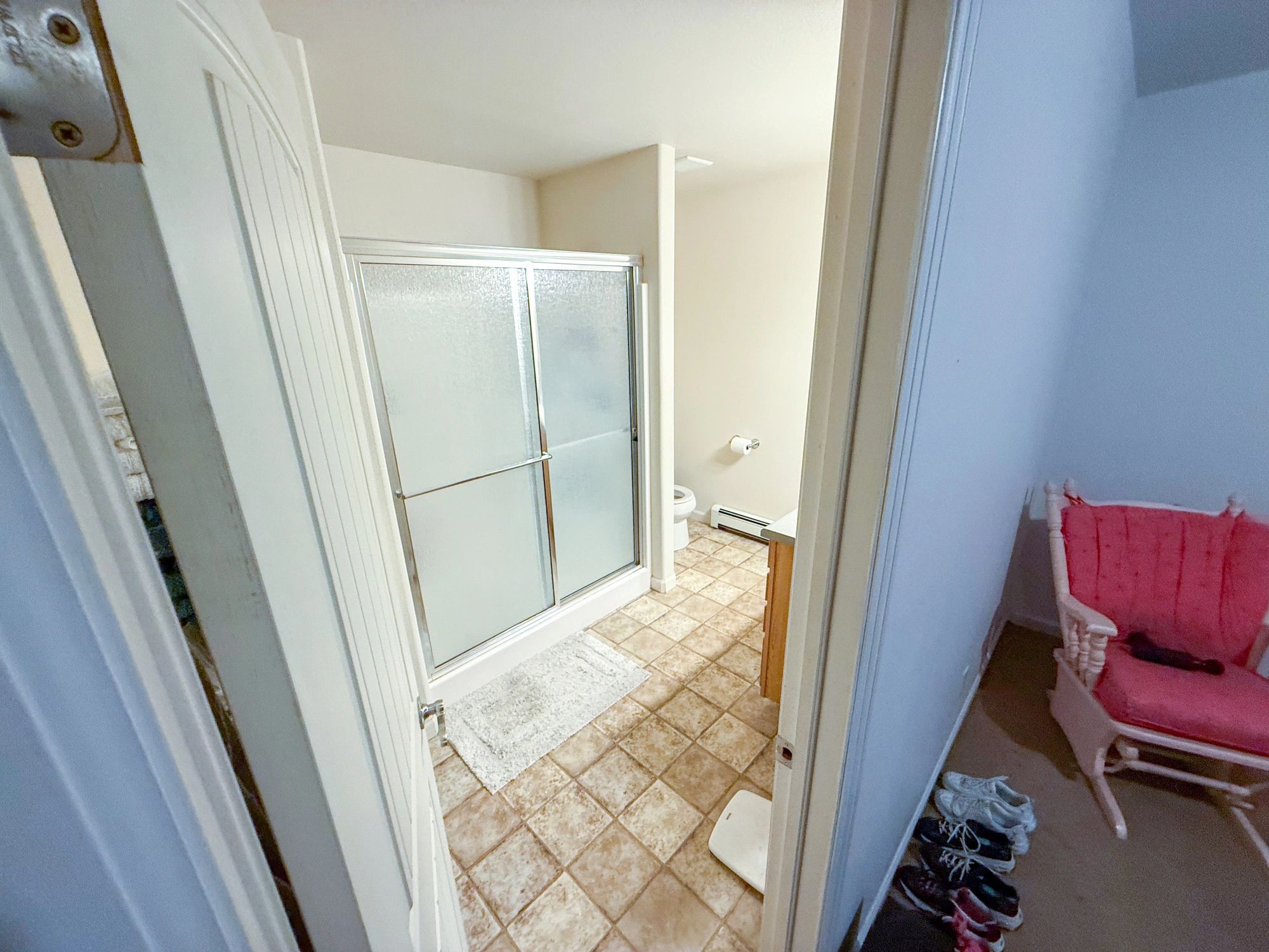 Bathroom with accessible shower and safety features